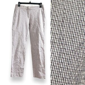 QL2 Quelledue White Check Slim Pants Women’s Size Small Italy 42 Preppy EUC